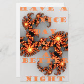 より良い日とより良い夜を過ごす 便箋 (正面/裏面)