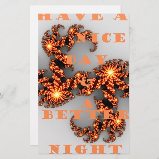 より良い日とより良い夜を過ごす 便箋 (正面/裏面)