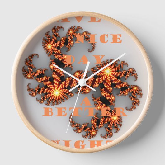 より良い日とより良い夜を過ごす 壁時計 (正面)