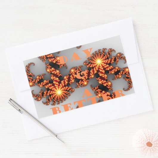 より良い日とより良い夜を過ごす 長方形シール (封筒)