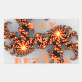 より良い日とより良い夜を過ごす 長方形シール (正面)