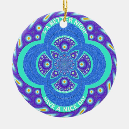 より良い日を過ごす セラミックオーナメント (正面)