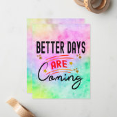 より良い日来は前向き感動的 ノートカード (正面/裏面インサイチュ)