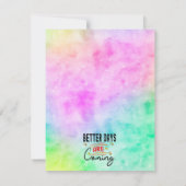 より良い日来は前向き感動的 ノートカード (裏面)