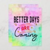 より良い日来は前向き感動的 ノートカード (正面/裏面)