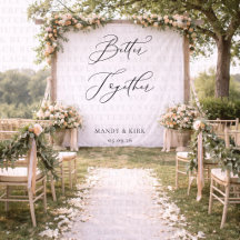 「より良い未来へと続く結婚式の背景バナー ミニマリスト」