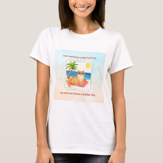 より良い猫生 Tシャツ (正面)