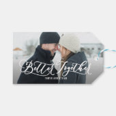 より良い組み合わせ編集可能な色日付タグを保存 ギフトタグ (正面(横))