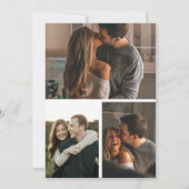 より良い組み合モダンわせ4フォト婚約パーティ 招待状 (裏面)