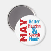 より良い聞き取りとスピーチ月 マグネット (正面/裏面)