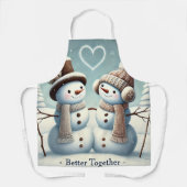 より良い雪だるま – 心温まる エプロン (正面)