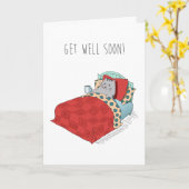 より良い風邪感じのかわいいおもしろカード カード (黄色い花)