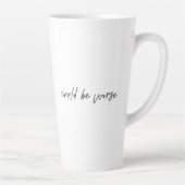 より良い、より悪い可能性があるおもしろいミーム引用文 カフェラテマグ (右)