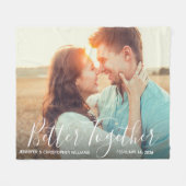 より良い | Whimsyタイポグラフィカップルの写真 フリースブランケット (正面(横))