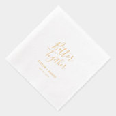 より良く一緒に | カップル名カスタムウェディング 箔ナプキン (右)