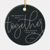 より良く一緒に |休日の写真 セラミックオーナメント (正面)