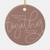 より良く一緒に |休日の写真 セラミックオーナメント (正面)