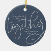 より良く一緒に |休日の写真 セラミックオーナメント (正面)