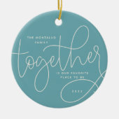 より良く一緒に |休日の写真 セラミックオーナメント (正面)