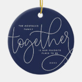 より良く一緒に |休日の写真 セラミックオーナメント (正面)