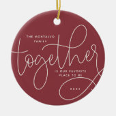 より良く一緒に |休日の写真 セラミックオーナメント (正面)