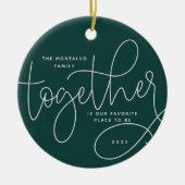 より良く一緒に |休日の写真 セラミックオーナメント (正面)