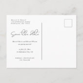 より良く一緒に |写真モダン日付の保存 案内ポストカード (裏面)