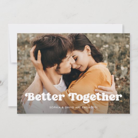 より良く一緒に | Bohoフォト数々の婚約 案内状 (正面)