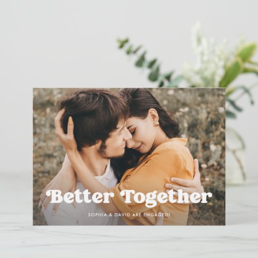 より良く一緒に | Bohoフォト数々の婚約 案内状 (スタンド正面)