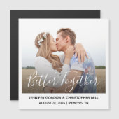 より良く一緒に | Whimsyフォト婚約マグネット (正面/裏面)