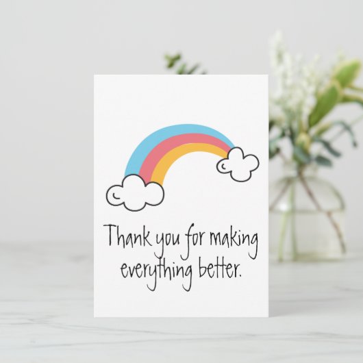 より良感謝していい虹色のカードを作るために サンキューカード (スタンド正面)