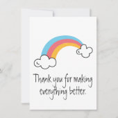 より良感謝していい虹色のカードを作るために サンキューカード (正面)