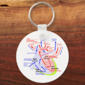 より詳細なハート キーホルダー (正面)