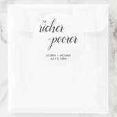 より豊かまたはより貧しいクラシックラウンドステッカー ラウンドシール (バッグ)