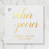 より豊かまたはより貧しいフォイルメッセージカード フェイバータグ (正面)