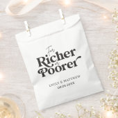 より豊かまたはより貧しいミニマル結婚式の引き出物バッグ フェイバーバッグ (クリップ留めされた状態)