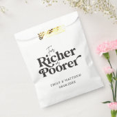 より豊かまたはより貧しいミニマル結婚式の引き出物バッグ フェイバーバッグ (封をした状態)