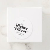 より豊かまたはより貧しい結婚式のレセプションギフトのシンプル フェイバータグ (インサイチュ)