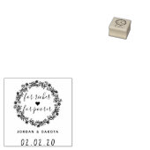 より貧しいカスタム結婚式のために豊かのために日付を保存 ラバースタンプ (押印)