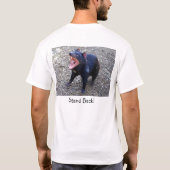 より近く来られるタスマニアンデビル-! Tシャツ (裏面)