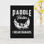 より速く漕ぐバンジョス·カヌーのボートがボートを漕ぐ音が聞こえる カード (黄色い花)