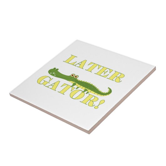 より遅いわに タイル (側面)