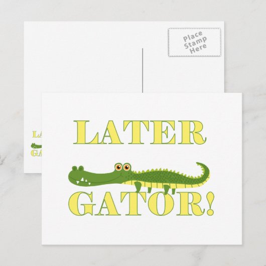 より遅いわに ポストカード (正面/裏面)