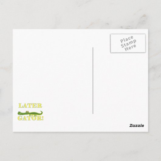 より遅いわに ポストカード (裏面)