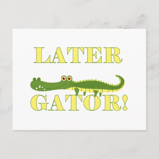 より遅いわに ポストカード (正面)