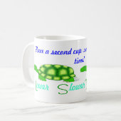 より遅いデラウェア州を下げて下さい コーヒーマグカップ (正面左)