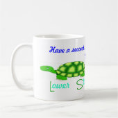 より遅いデラウェア州を下げて下さい コーヒーマグカップ (左)