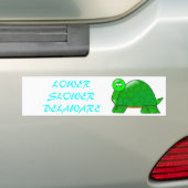 より遅いデラウェア州を下げて下さい バンパーステッカー (車上)