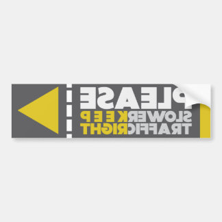 より遅い交通は正しく映されたステッカーを保ちます バンパーステッカー