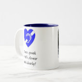 より遅い少しをはっきり話せば! ツートーンマグカップ (正面左)